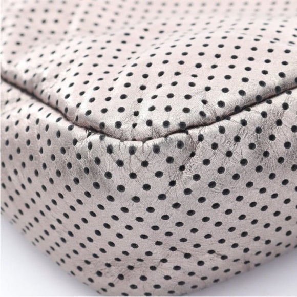 CHANEL Silver Perforated Shoulder Bag - Picture 2 of 8